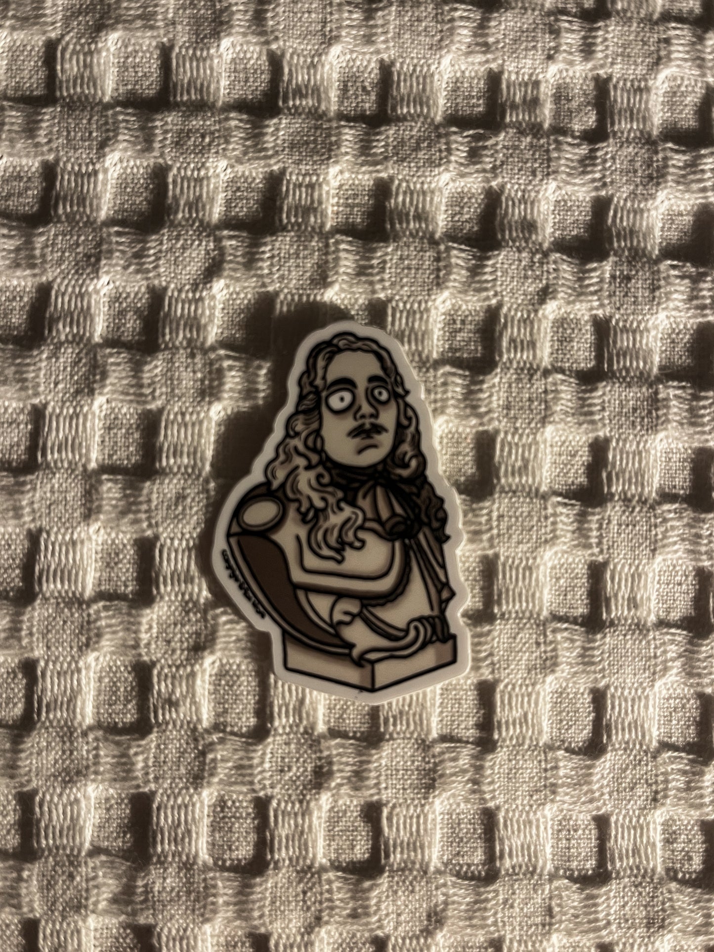 Bulging Eyes Statue Sticker