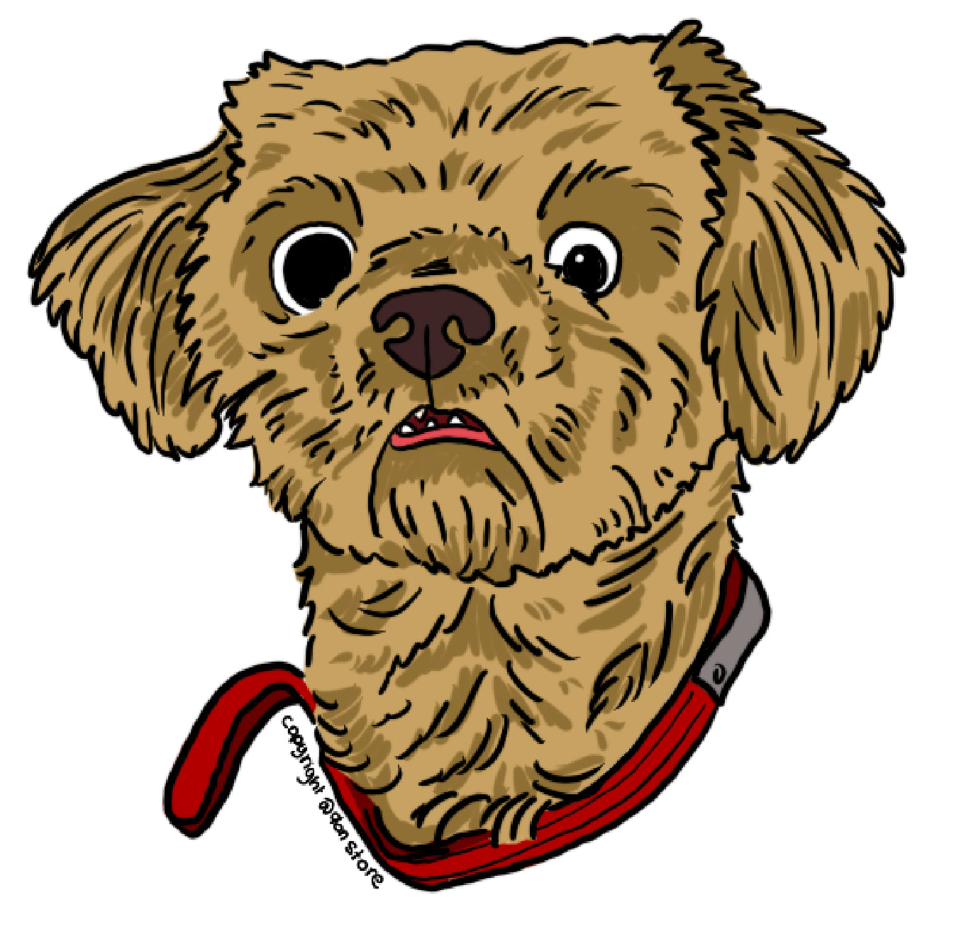 One Eyes Dog Sticker